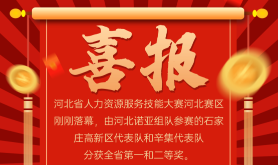 喜報！河北省人力資源服務(wù)大賽，諾亞兩支代表隊獲一、二等獎！